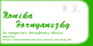 monika hornyanszky business card