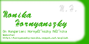 monika hornyanszky business card